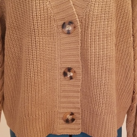 NWT Heartloom Naomi Cardigan- Anthropologie brand, size L, color camel - Picture 9 of 16